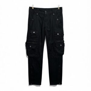 Ralph Lauren Pilot Paratrooper Pants Womens size 2 Black Military Cargo vintage